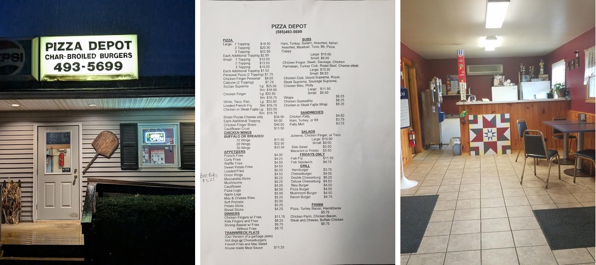 Silver Springs Pizza Depot Menu