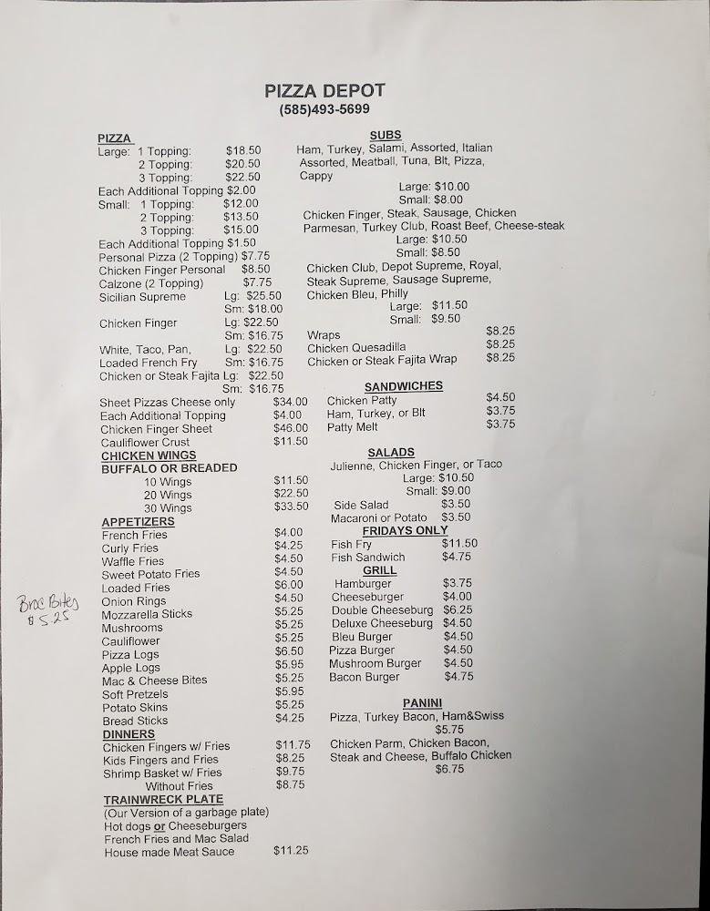 Silver Springs Pizza Depot Menu image 1